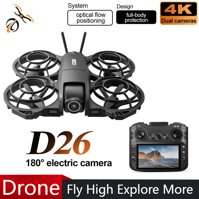 Drone Camera 4K - โดรน D26 4K ถ่ายภาพทางอากาศ HD 180